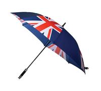 The Walking Style Golf Umbrella - Large Windproof Umbrella with Strong Fibreglass Frame - British Flag Rain Umbrella for Men & Women- Union Jack