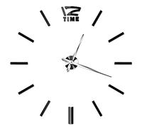 The Wall Clock is Beautiful and Atmospheric Large Number Wall Clock Sticker DIY 3D Mirror Surface Clocks (B One)