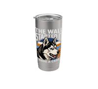 The Wall Started It I Have A Case Funny Husky Dog Stainless Steel Insulated Tumbler