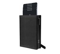 The Wallet Store Defender RFID Protected Wallet | Pop-up Card Holder | Scan Proof Wallets for Men | Aluminium Case | Up to 8 Cards | Credit & Debit Card Holder, Black-F, Casual