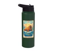 The Walrus Tarot Card Stainless Steel Insulated Water Bottle