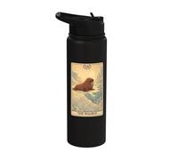 The Walrus Tarot Card Stainless Steel Insulated Water Bottle
