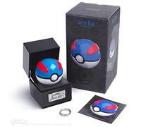The Wand Company Original Poké Ball Authentic Replica - Realistic, Electronic, Die-Cast Authentic Replica with Display Case Light Features. Officially Licensed by Pokémon (Great Ball)
