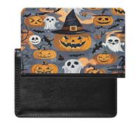 The Wandering Ghost Passport Holder Vaccine Card Holder Waterproof Passport Wallet Travel Document Organizer for Airport Essentials