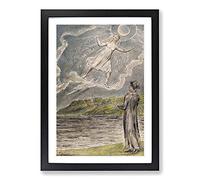 The Wandering Moon by William Blake Framed Print | A2 Black Framed Wall Art | Ready to Hang | Modern Space Picture | Living Room Bedroom Lounge Office