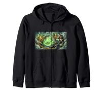 The War of the Worlds Science Fiction Alien Cylinder Open Zip Hoodie