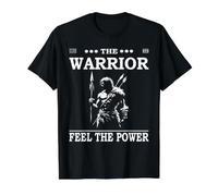 The Warrior Feel the Power Cool Role Player Design Value Graphic T-Shirt, Men, Black, S