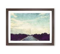 The Washington Monument Vol.1 Painting Modern Art Framed Print | A2 Walnut Framed Wall Art | Ready to Hang | Modern Cityscape Picture | Living Room Bedroom Lounge Office