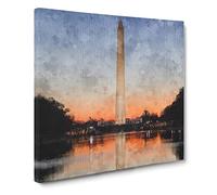 The Washington Monument Vol.2 Canvas Print | Gallery Wrapped 30mm Frame Wall Art | 14x14 inches | Ready to Hang | Modern Picture | Living Room Bedroom Lounge Office