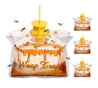 The Wasp Trap 4PCS Waspinator Disposable Outdoor Suspension Fake Wasp Nest Waterproof and Sunscreen Wasp Repellent Wasp Nest Decoy, Suitable for Outdoor Courtyard Garden Use