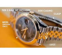 The Watch Protect Company Invisible Watch Protection Film Kit - Rolex Datejust 41 - Scratch Resistant, Seamless Fit, Precision-Cut Protective Stickers (Tier 2 - Hafl Set Smooth Bezel)