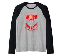 The Watcher Gothic Horror Mothman Cryptid Raglan Baseball Tee