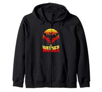 The Watcher Horror Cryptid Mothman Sunset Zip Hoodie