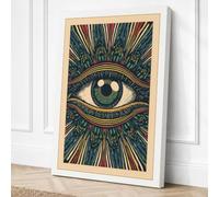 The Watchful Eye Eclectic Canvas Wall Art Print 18x12 Inch (46 x 30 cm)