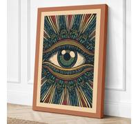 The Watchful Eye Eclectic Canvas Wall Art Print 18x12 Inch (46 x 30 cm)