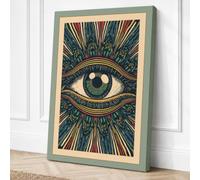 The Watchful Eye Eclectic Canvas Wall Art Print 24x16 Inch (61 x 41 cm)