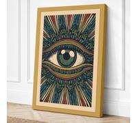 The Watchful Eye Eclectic Canvas Wall Art Print 30x20 Inch (76 x 51 cm)