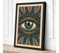 The Watchful Eye Eclectic Canvas Wall Art Print 30x20 Inch (76 x 51 cm)