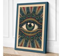 The Watchful Eye Eclectic Canvas Wall Art Print 36x24 Inch (91 x 61 cm)