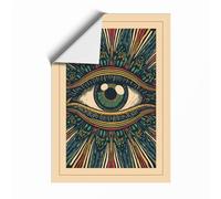 The Watchful Eye Eclectic Unframed Wall Art Print A4 (29.7×21cm), Wall Decor for Living Room, Bedroom, Office & Home, Art Gift