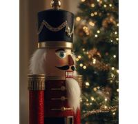 The Watchful Nutcracker Composition Notebook: Glossy ~ Wide Ruled ~ Watermark at Page 51