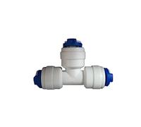 The Water Filter Men T Fitting, Plastic Push Fit Connectors, 1/4" & 3/8" Water Pipe, 3 Pack