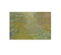 The Water-Lily Pond by Claude Monet Poster Canvas Wall Art Decorative Bedroom Modern Home Print Picture Artworks 16x24inch(40x60cm)