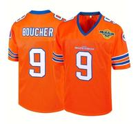 The Waterboy Bobby Boucher No9 Orange American Football Jersey Adam Sandler Comedy Film Happy Gilmore (UK, Alpha, 3XL, Regular, Regular, Orange)