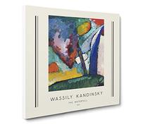 The Waterfall By Wassily Kandinsky Canvas Print | Gallery Wrapped 30mm Frame Wall Art | 14x14 inches | Ready to Hang | Classic Landscape Picture | Living Room Bedroom Lounge Office