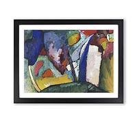 The Waterfall By Wassily Kandinsky Classic Painting Framed Print | A2 Black Framed Wall Art | Ready to Hang | Classic Landscape Picture | Living Room Bedroom Lounge Office