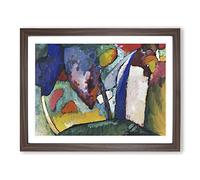 The Waterfall By Wassily Kandinsky Classic Painting Framed Print | A2 Walnut Framed Wall Art | Ready to Hang | Classic Landscape Picture | Living Room Bedroom Lounge Office