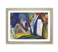 The Waterfall By Wassily Kandinsky Classic Painting Framed Print | A3 Oak Framed Wall Art | Ready to Hang | Classic Landscape Picture | Living Room Bedroom Lounge Office
