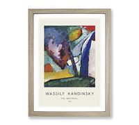 The Waterfall By Wassily Kandinsky Exhibition Museum Painting Framed Print | A2 Oak Framed Wall Art | Ready to Hang | Modern Landscape Picture | Living Room Bedroom Lounge Office