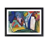 The Waterfall by Wassily Kandinsky Framed Wall Art Print A2 Black | Ready to Hang, Premium Gi Paper, Fade-Resistant Inks, Securely Packaged, UK Made
