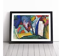 The Waterfall By Wassily Kandinsky Framed Wall Art Print A4 Black