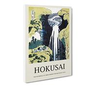 The Waterfall Of Amida Behind The Kiso Road By Katsushika Hokusai Exhibition Museum Asian Japanese Canvas Wall Art Print Ready to Hang, Framed Picture for Living Room Home Décor, 24x16 Inch (60x40 cm)
