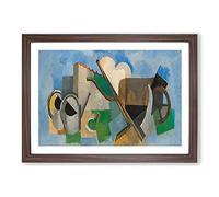 The Watering Can by Roger De La Fresnaye Framed Print | A2 Walnut Framed Wall Art | Ready to Hang | Modern Nature Picture | Living Room Bedroom Lounge Office
