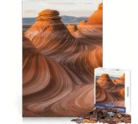 The Wave Rock Formation Landscape 1000 Piece Jigsaw Puzzles for Adults Jigsaw Memory Lift Slow Enjoy Image Assembly Creative Gift (38x26cm)