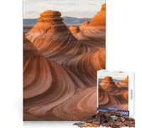 The Wave Rock Formation Landscape 1000 Teenager Pieces Jigsaw Puzzle Mind Exercise Toy Bonding Time Precision Cut Art Collection Piece (38x52cm)