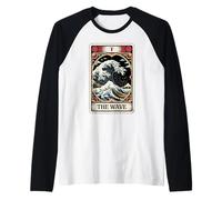 The Wave Tarot Card The Great Wave Off Kanagawa Raglan Baseball Tee
