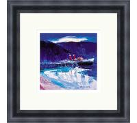The Waverley at Tighnabruaich Pier by John Lowrie Morrison (Jolomo) Framed Medium Overall Size 42cm x 42cm / Black