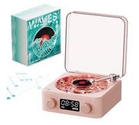 The Waves Vinyl Player with 4 Playback Modes, Wireless Vinyl Record Player with Ambient Light, Quality Sound, Smart Control, Tonearm, Vintage Record Player for Gift Vinyl Record Player Vinyl Speakers
