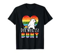 The Way is Colourful with Rainbow Colours LGBTQ CSD Bear Mum T-Shirt