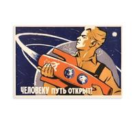 The Way Is Open for A Human Being Soviet Union Propaganda Canvas Art Poster And Wall Art Picture Print Modern Family Bedroom Decor Unframe 20x30inch(5
