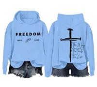 The Way The Truth The Life Hoodie Christian Jesus Faith Cross Freedom Shirt Unisex Sky Blue