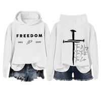 The Way The Truth The Life Hoodie Christian Jesus Faith Cross Freedom Shirt Unisex White