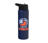 The Way to a Mans Heart is Through his Stomach - Cook Chef Stainless Steel Insulated Water Bottle