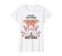 The Way You Speak to Yourself Matters Positive Affirmation Value Graphic T-Shirt, Women, White, L