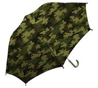The Weather Station Children's Rain Umbrella, Manual Metal Folding Stick Umbrella, Windproof, Lightweight, Full Coverage Arc, Camo Print, 30 Inch Arc, Compact
