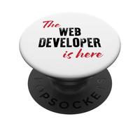 The Web Developer is here - Funny PopSockets Adhesive PopGrip